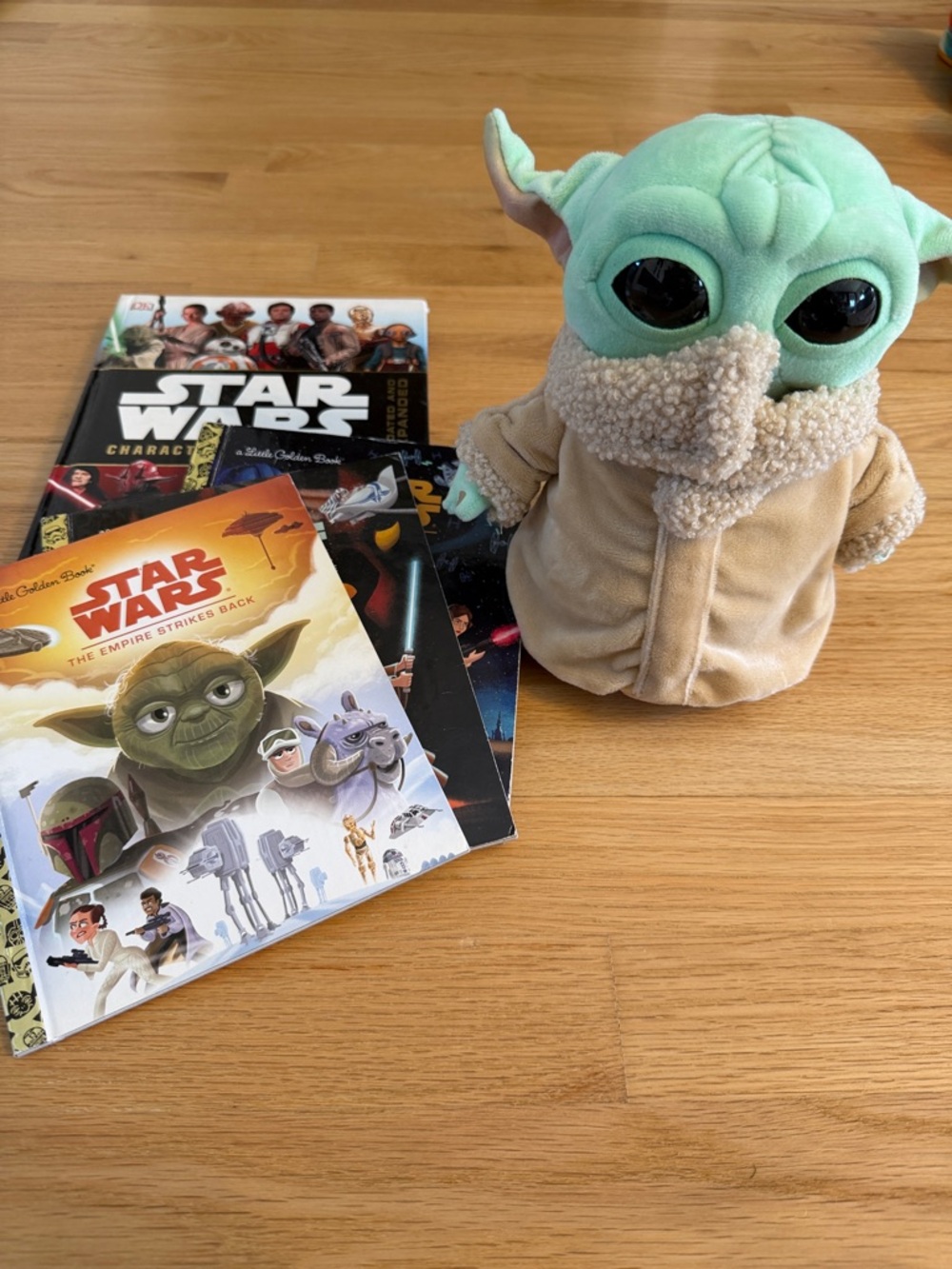 Little Star Wars Fan Book & Baby Yoda Stuffed Toy Bundle, 5 pcs
